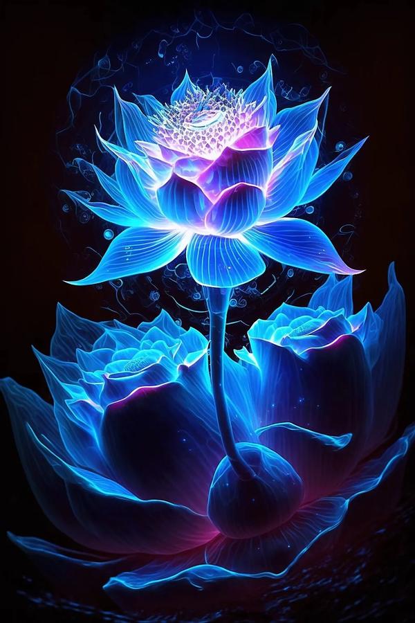 蓝莲花高清壁纸_蓝莲花高清手机壁纸