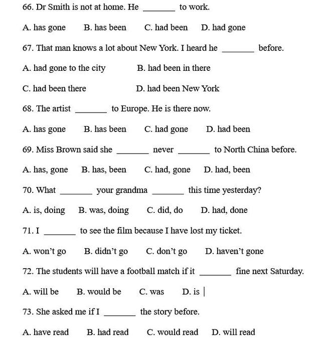 图片[6]-这100道英语单项选择包含所有语法点、重难点，初中三年都在考-笑傲英语网