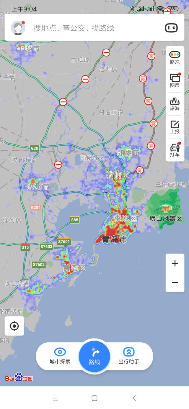 从以上排名前三的热力图可以看出,烟台和青岛,济南城市规模上明显