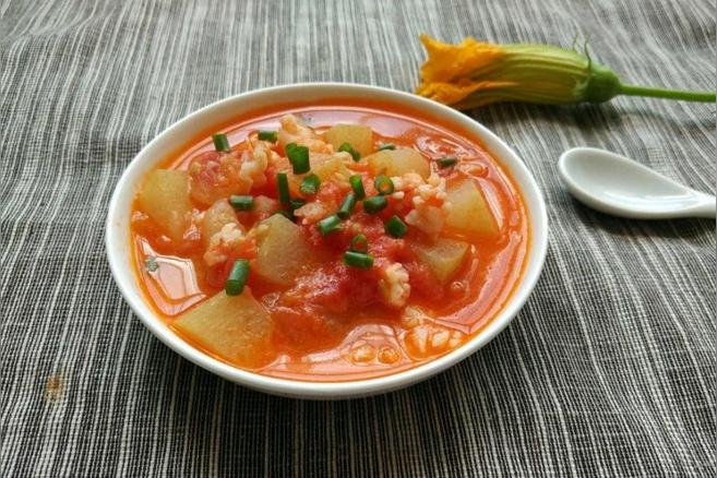 大虾柿子汤做法？