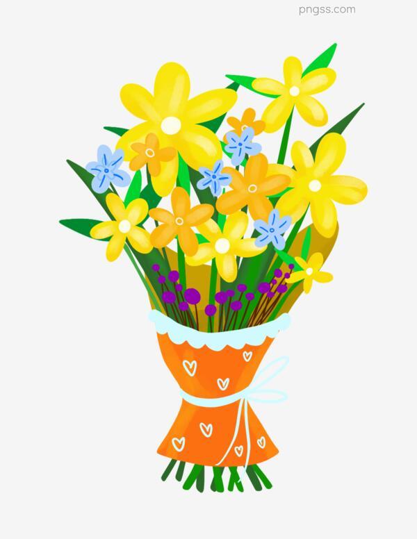 卡通漂亮的花束插画png搜索网 精选免抠素材 透明png图片分享下载 Pngss Com