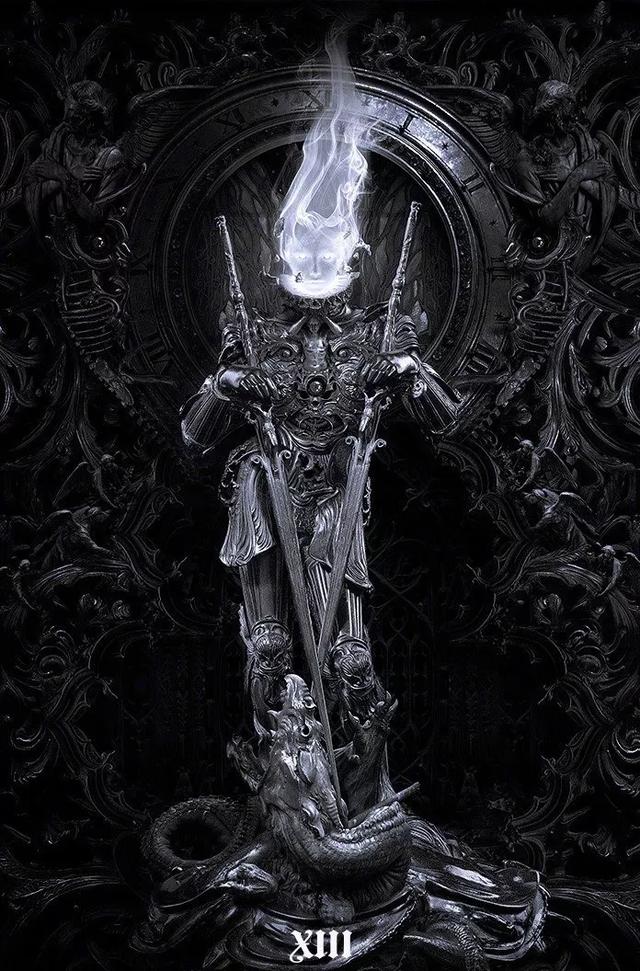 西班牙数字艺术家nekro阴郁黑暗华丽诡异的巴洛克设计风格