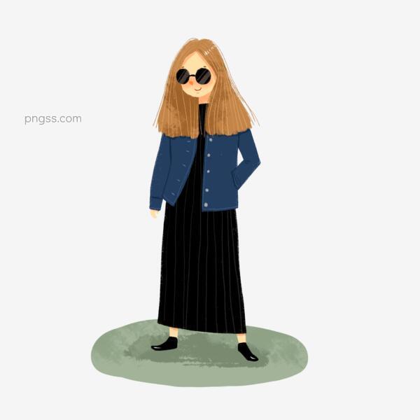 站立深色戴墨镜女孩png搜索网 精选免抠素材 透明png图片分享下载 Pngss Com