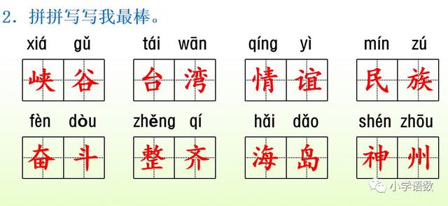 二年级下册识字1神州谣生字拼音组词等知识点归类预习