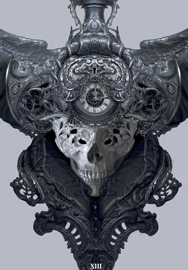 西班牙数字艺术家nekro阴郁黑暗华丽诡异的巴洛克设计风格