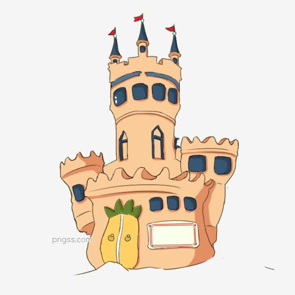 手绘卡通童话城堡png搜索网 精选免抠素材 透明png图片分享下载 Pngss Com