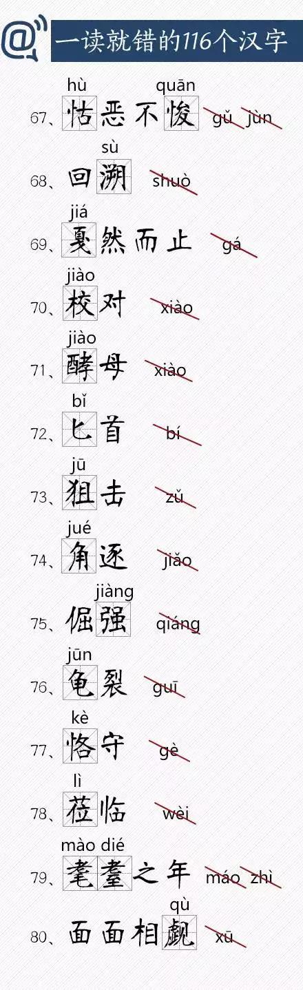 一读就错的116个汉字