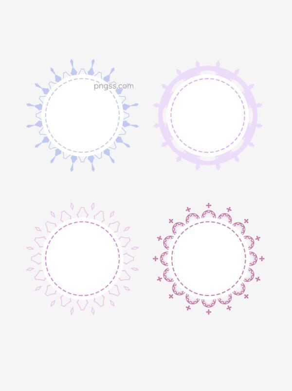 彩色圆形花边免抠png透明图层素材png搜索网 精选免抠素材 透明png图片分享下载 Pngss Com