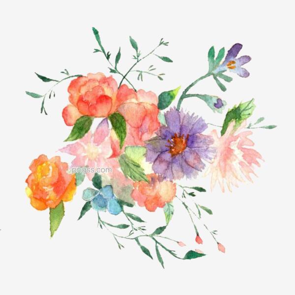 花朵花卉花团橘色紫色彩色梦幻唯美植物pngpng搜索网 精选免抠素材 透明png图片分享下载 Pngss Com