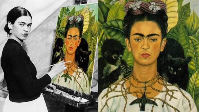 frida kahlo  1907–1954弗里达·卡罗是以用色大胆和诡异自画像而