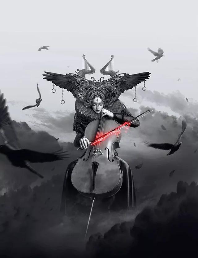 西班牙数字艺术家nekro阴郁黑暗华丽诡异的巴洛克设计风格