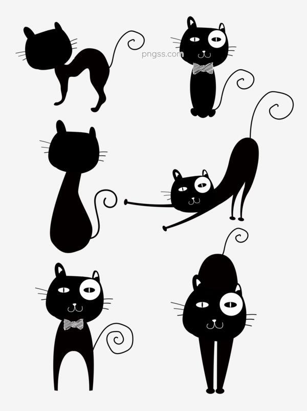 万圣节黑猫剪影商用元素png搜索网 精选免抠素材 透明png图片分享下载 Pngss Com