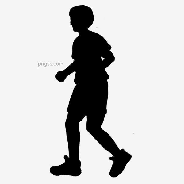 手绘跑步的人剪影png素材png搜索网 精选免抠素材 透明png图片分享下载