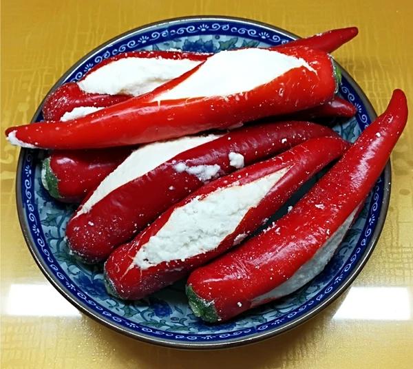 自制湖南传统美食糯米酸辣子,简单方便,一道_慧农生态美食特产网