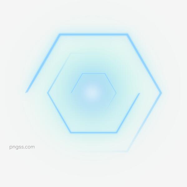 蓝色六边形光效光圈光晕光环png元素png搜索网 精选免抠素材 透明png图片分享下载 Pngss Com