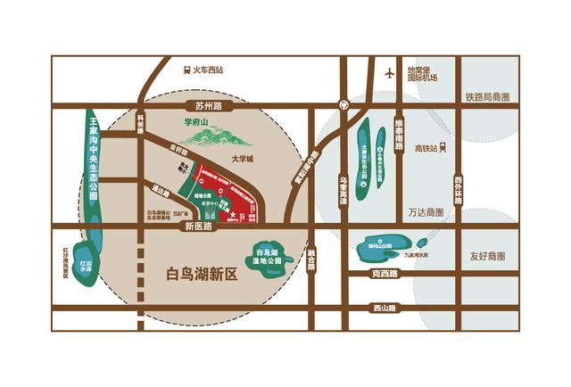 雙「萬」商業組合,打造白鳥湖區商業腹地