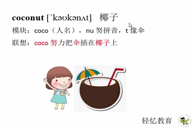 椰子用英语怎么读柠檬用英语怎么读