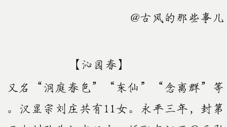 宋代詞牌名大全詞句