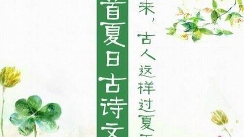 描写夏天优美古诗