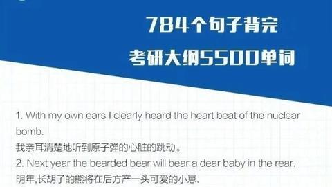 考研單詞句子百度云