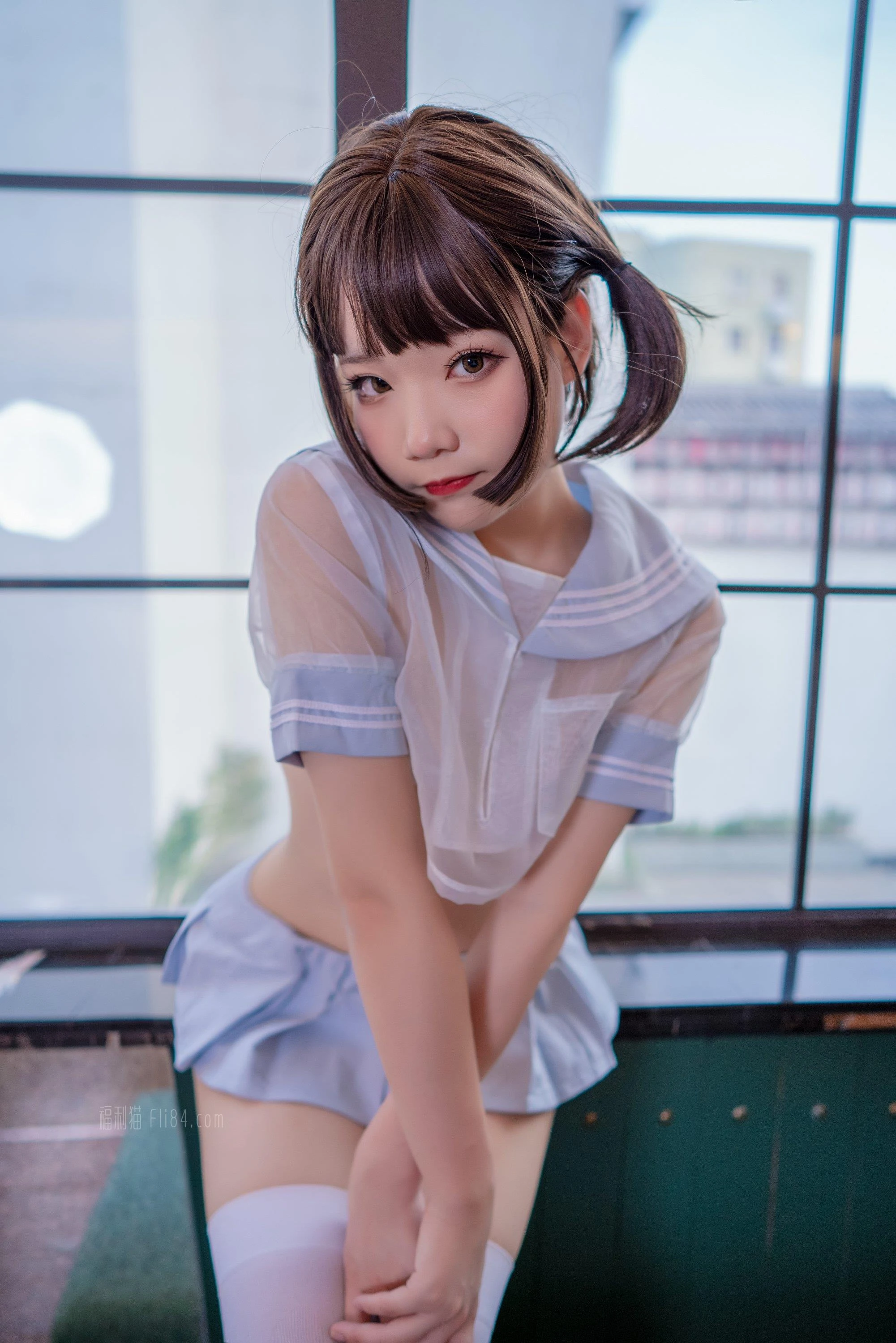 福利姬 王胖胖u《蓝色水手透明分体》[41p]